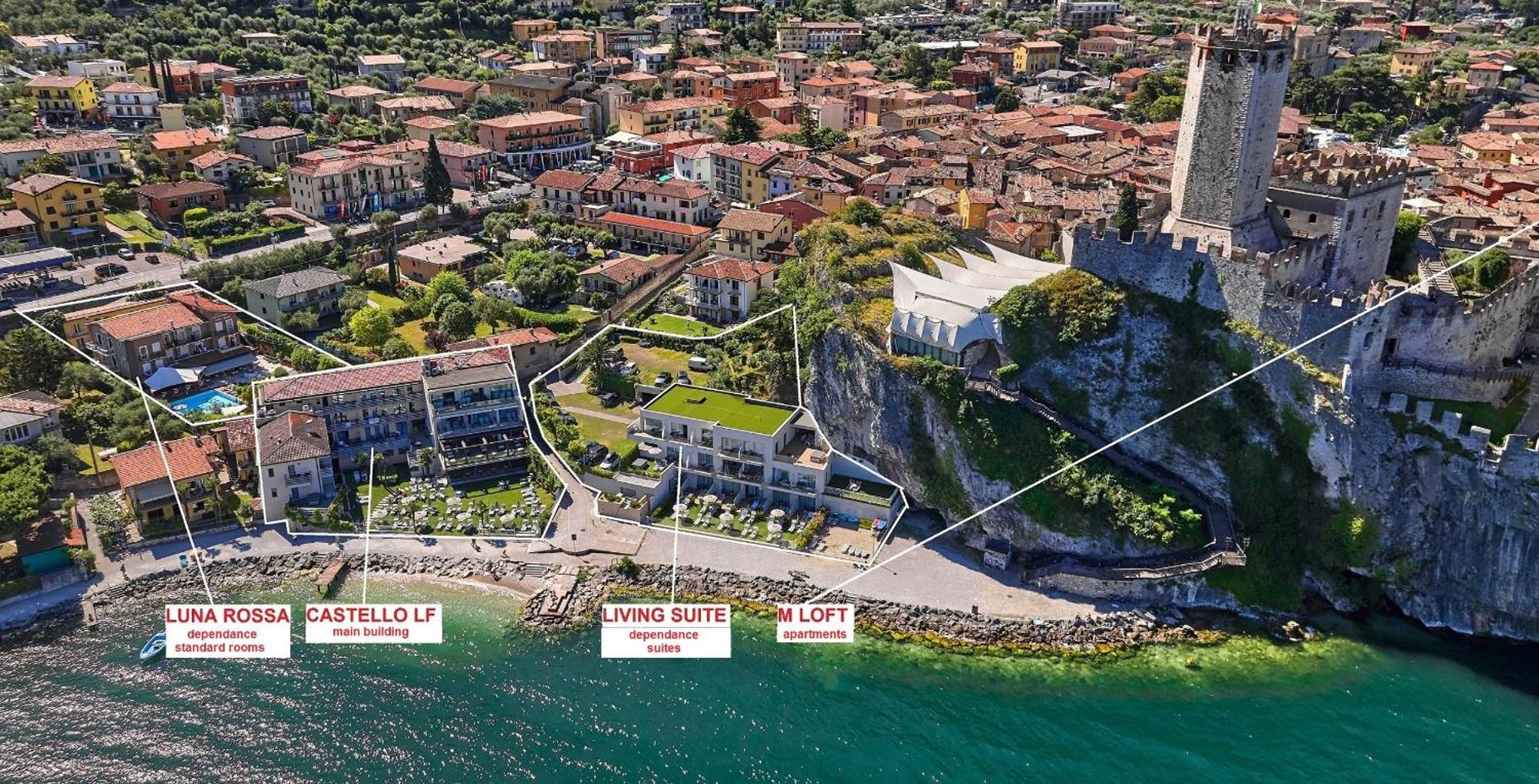 מאלצ'סינה Hotel Castello Lake Front מראה חיצוני תמונה